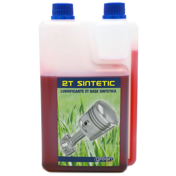 Olio motori 2 tempi per attrezzi giardinaggio - 1 Litro con dosatore - 2T Sintetic
