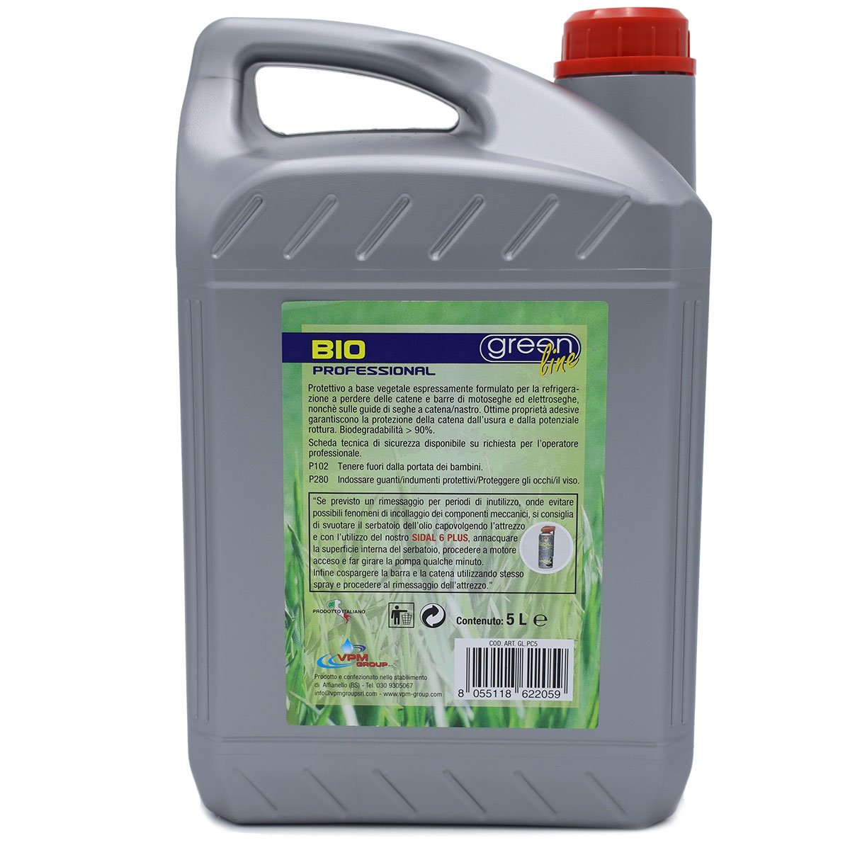 Olio lubrificante refrigerante catena motosega New Biofil 70S Papillon 1-5  lt