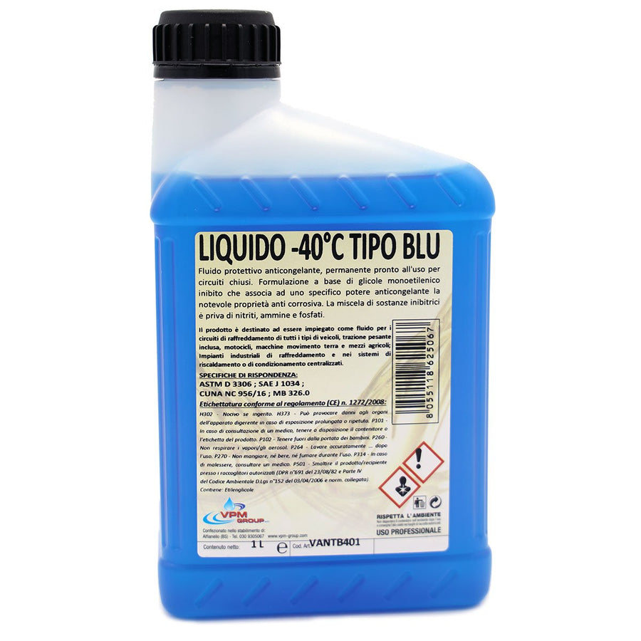 Fluido antigelo Liquido radiatore auto refrigerante, antigelo blu fino a -40°C - 1 Litro