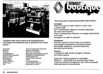 LIBRETTO USO E MANUTENZIONE RENAULT R5 R5 ALPINE TUTTE LE VERSIONI 1977-1978