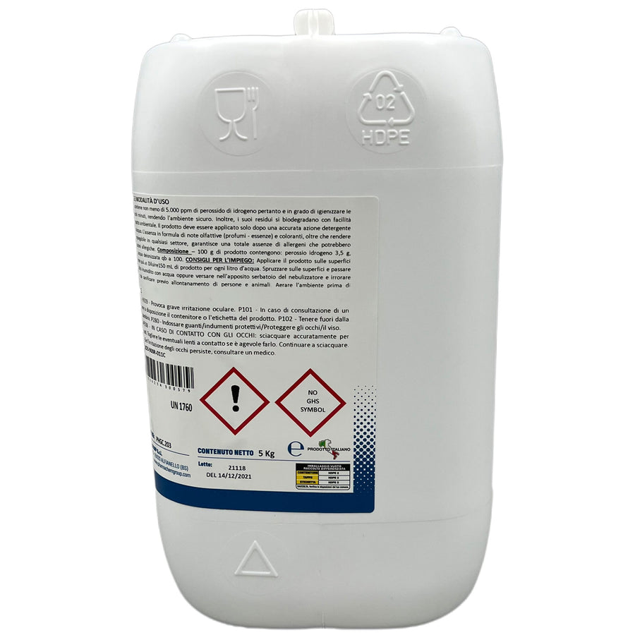 Igienizzante a base di acqua ossigenata - Tanica da 5 kg - OXYTHOR
