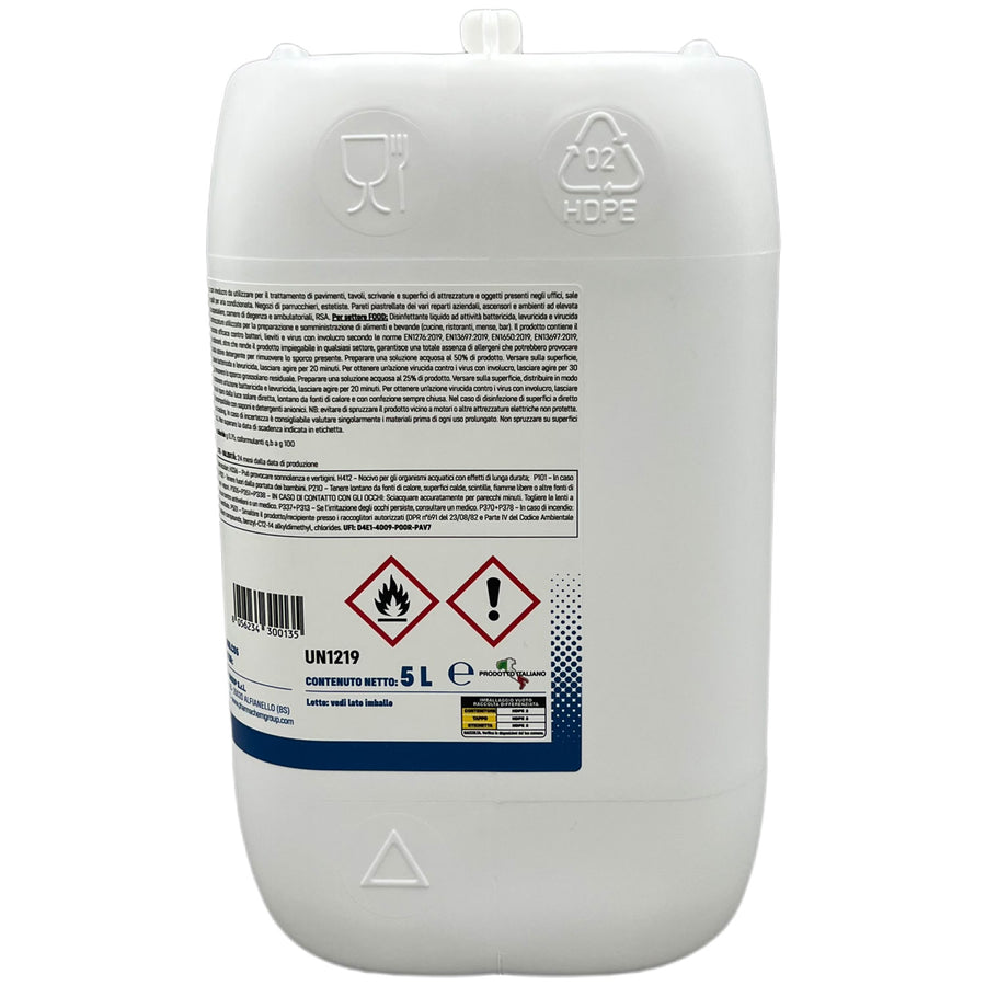 Disinfettante liquido per superfici a base di alcool isopropilico e benzalconio cloruro - Tanica da 5 Litri - COVINOL DISINFETTANTE