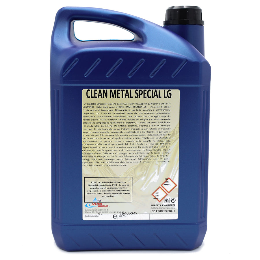 emulsionabili Sgrassante emulsionabile detergente specifico per alluminio e leghe gialle - 5 litri - CLEAN METAL SPECIAL LG