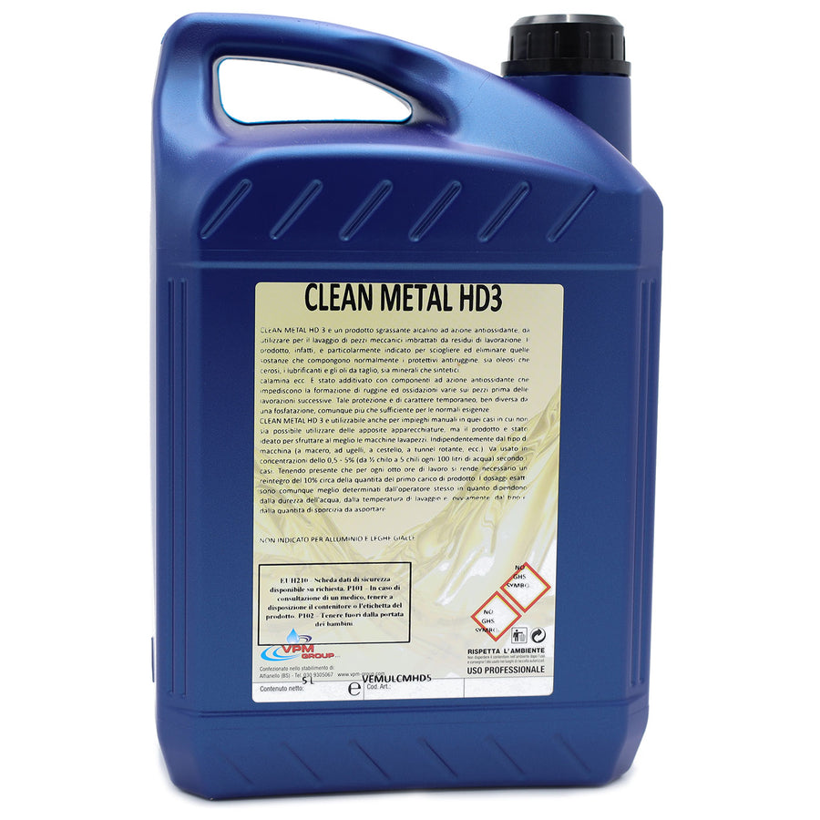 emulsionabili Sgrassante emulsionabile detergente specifico per macchine lavapezzi - 5 litri - CLEAN METAL HD 3