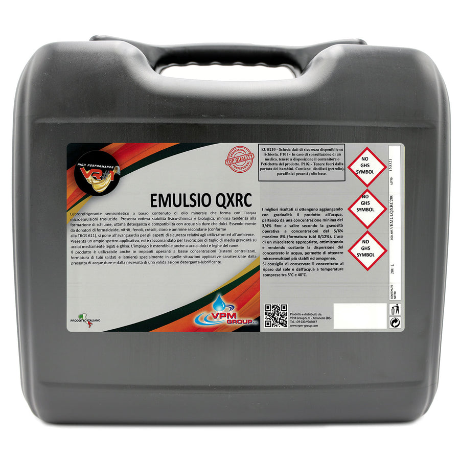 Lubrorefrigerante semisintetico da taglio di media gravosità - 20 litri - EMULSIO QXRC