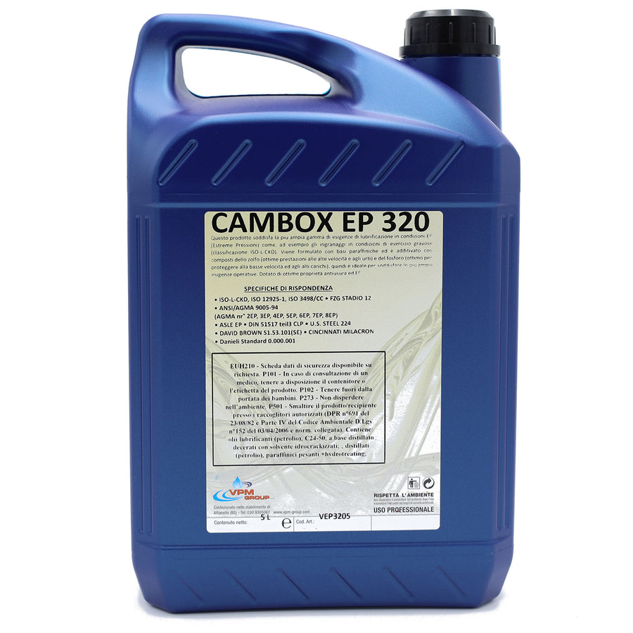 ingranaggi e riduttori Olio per ingranaggi industriali e riduttori - 5 Litri - CAMBOX EP 320