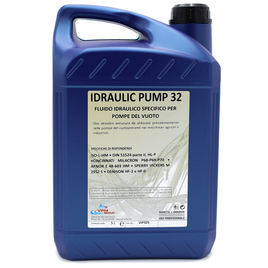 Fluidi oleodinamici Olio lubrificante per pompa vuoto e depressori ISO VG 32 - 5 Litri - IDRAULIC PUMP 32