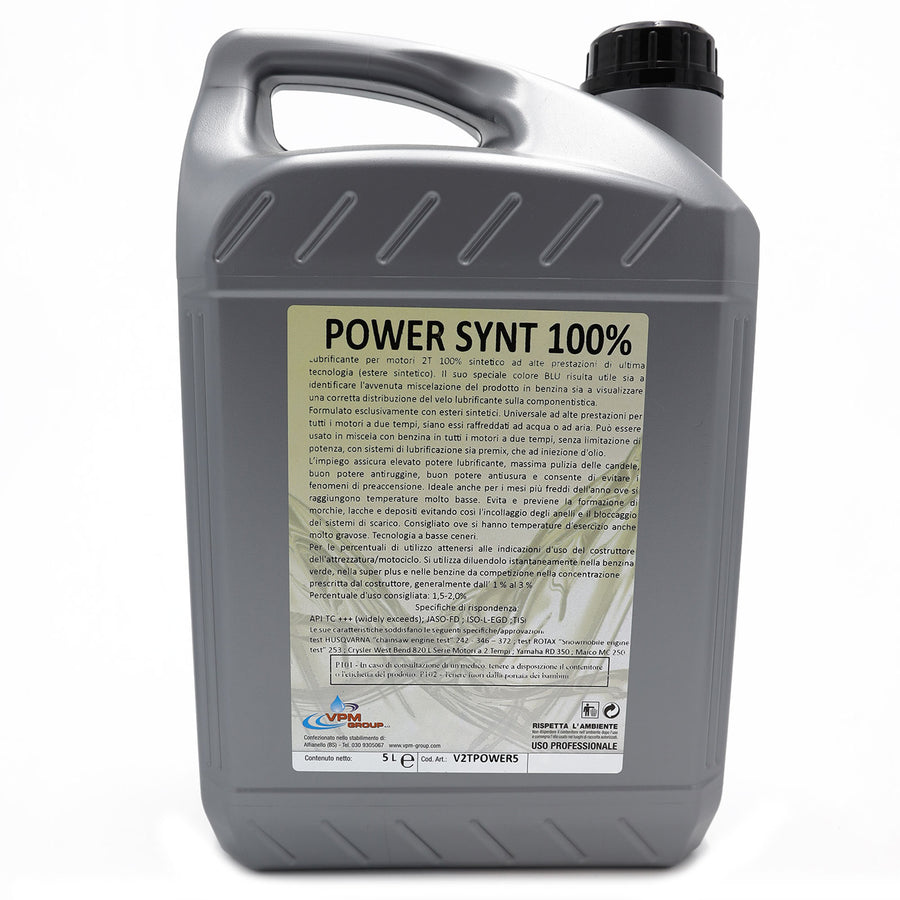 Huile moteur 2 temps pour outils de jardinage - 100 ml monodose - POWER SYNT 100% SYNTHETIQUE