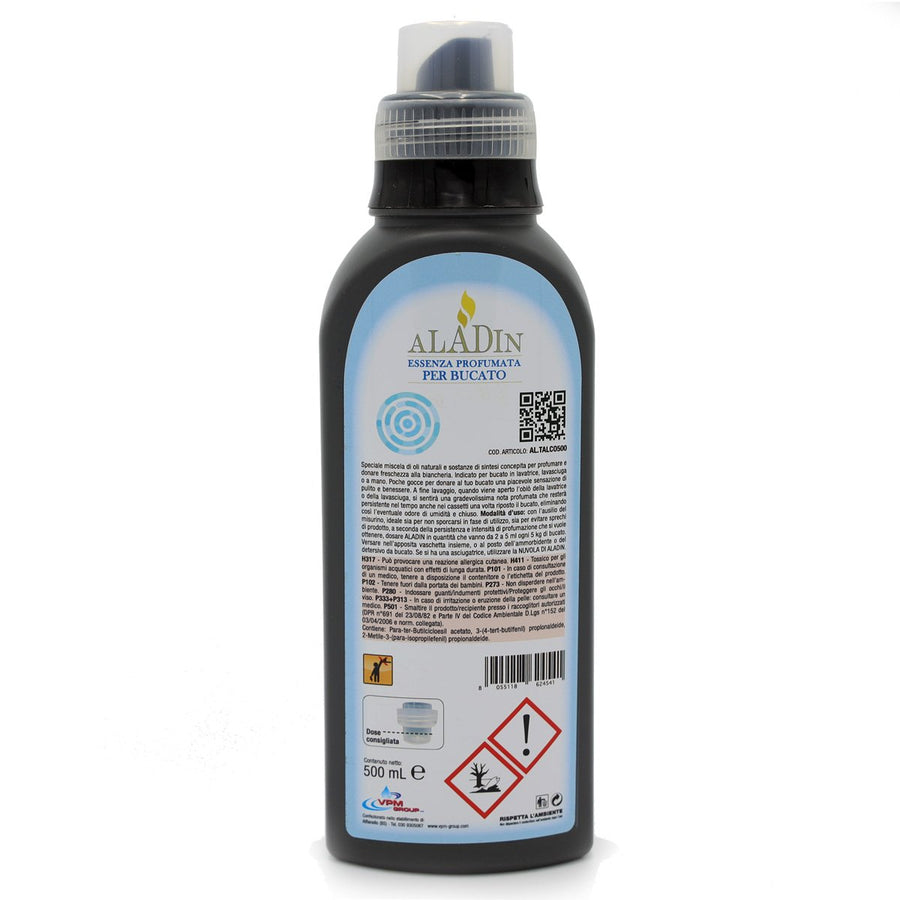 Profumatori bucato Profumatore per bucato altamente concentrato - Essenza Talco - 500 ml - Cleaning Professionale Aladin