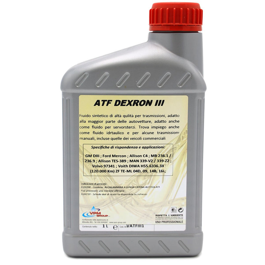 Cambio e trasmissioni Olio ATF 3 per cambio manuale, automatico e sterzo - 1 Litro - ATF DEXRON III