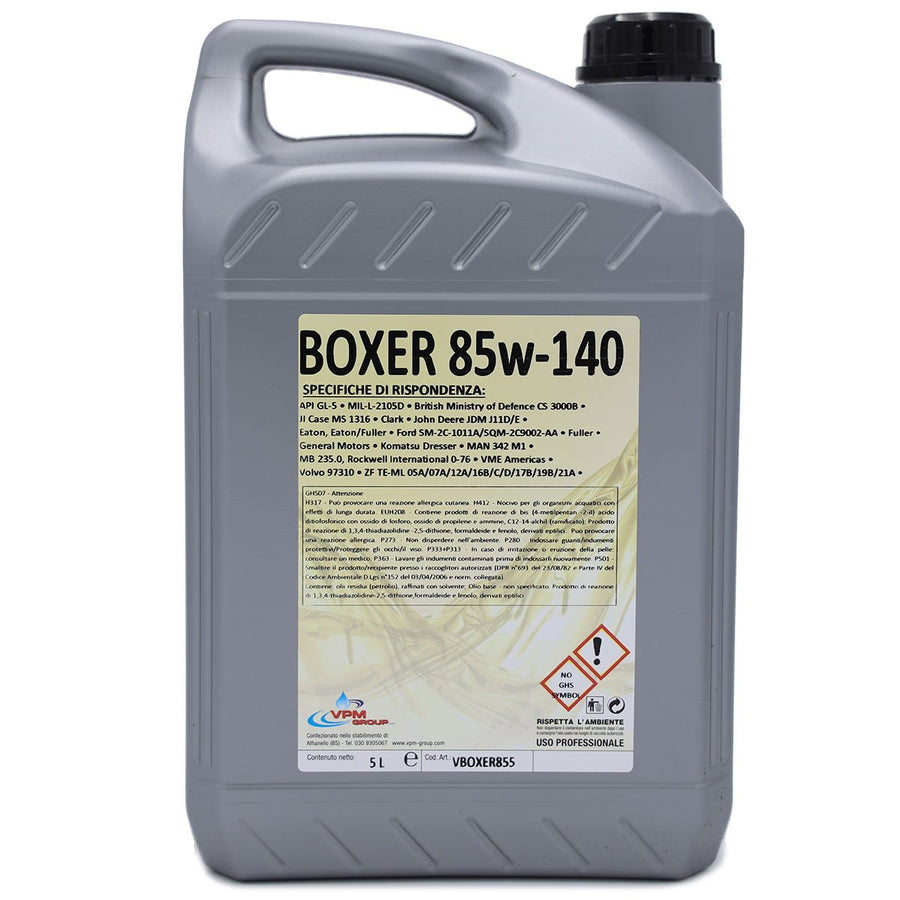 Cambio e trasmissioni Olio cambio manuale ad ingranaggi ipoidi - 5 Litri - BOXER 85w140
