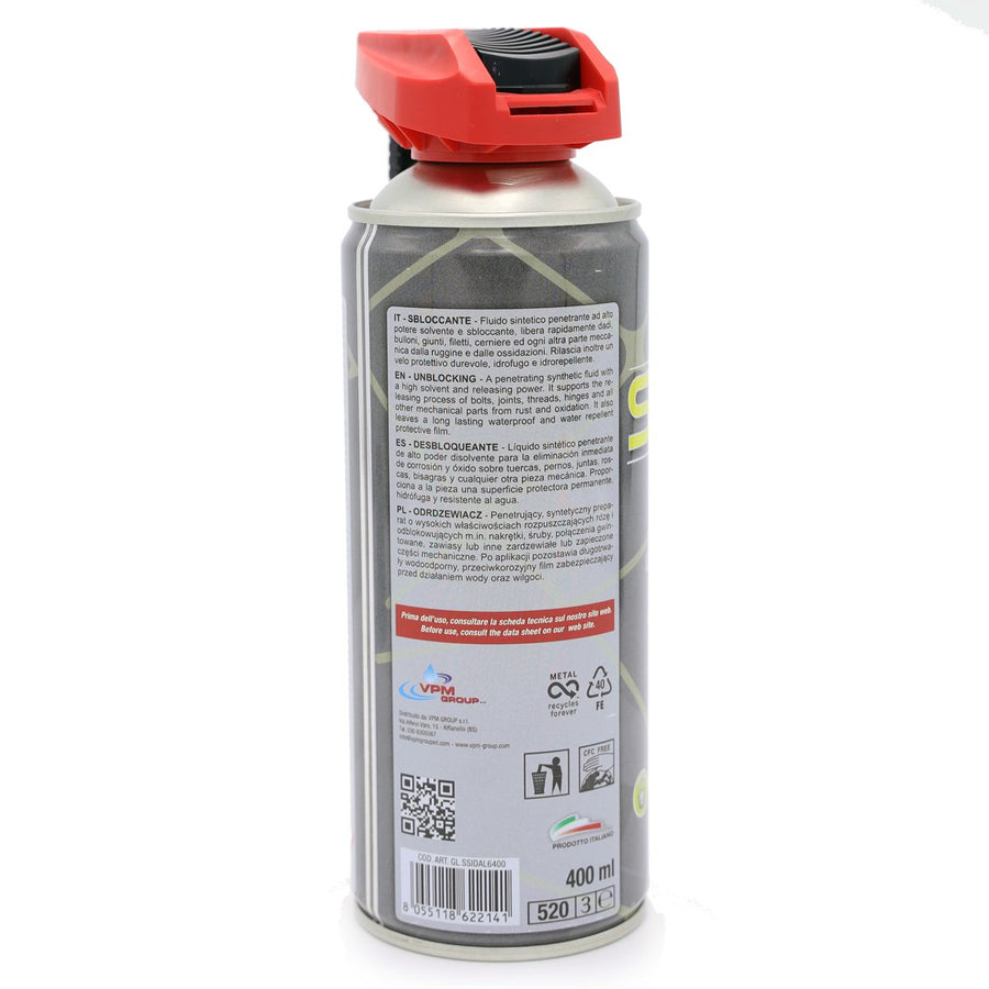 Tecnici e complementari Sbloccante spray multifunzionale svitatutto professionale - 400 ml - Sidal 6